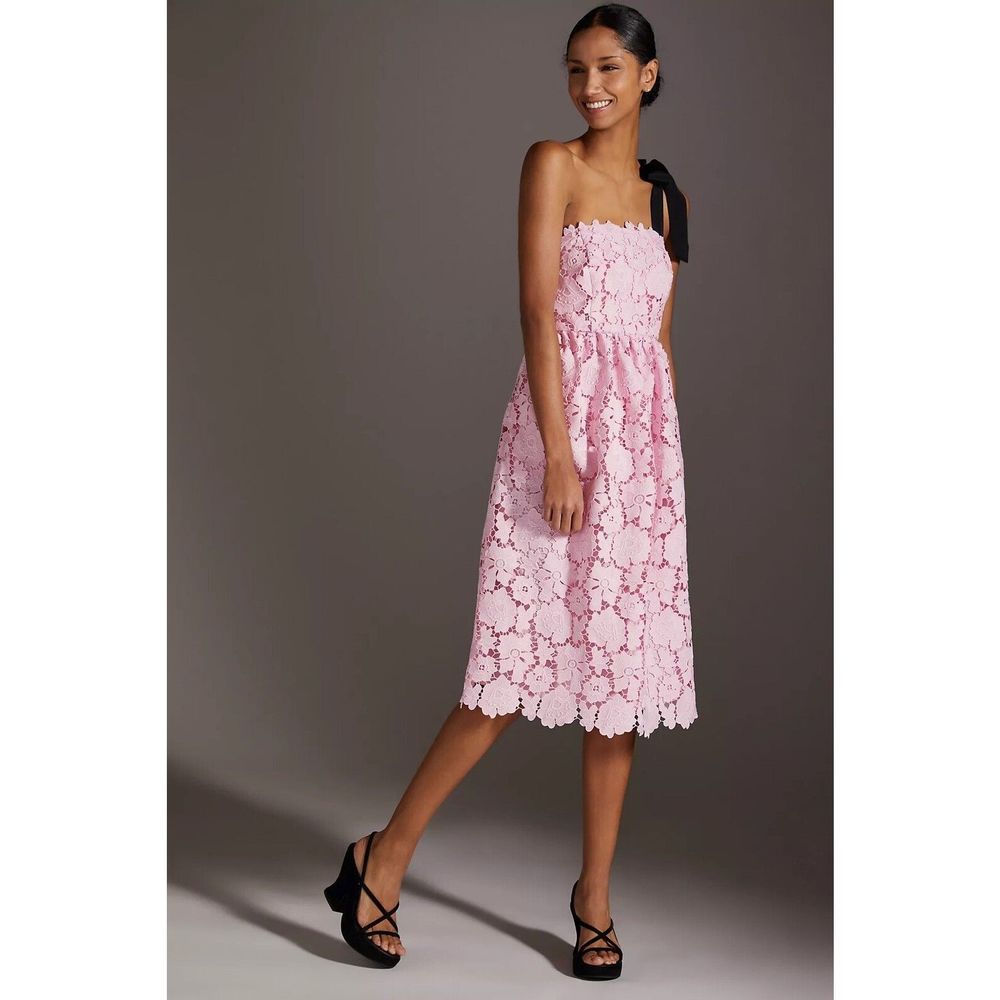Anthropologie Maeve One-Shoulder Lace Mini Dress $360